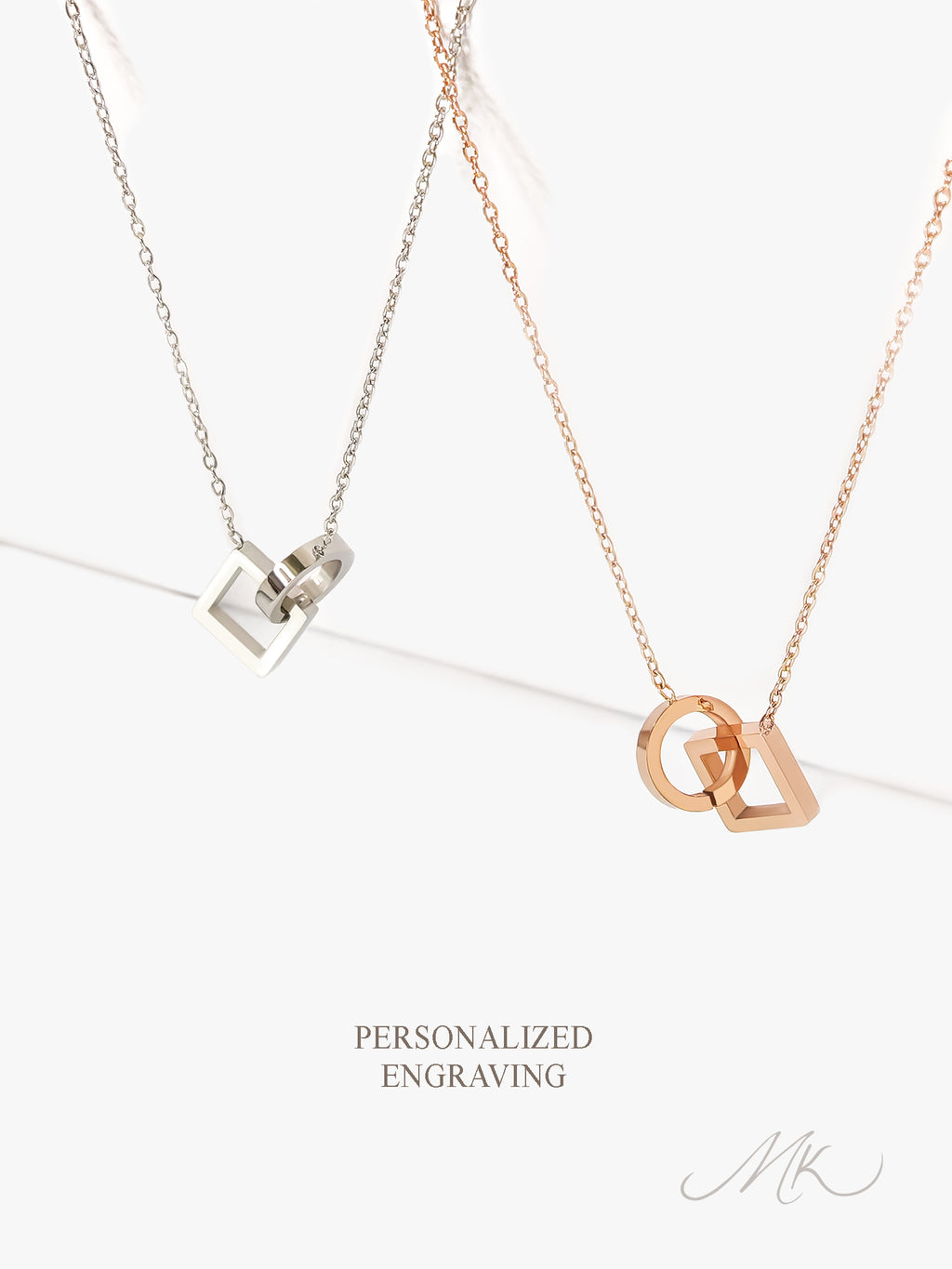 Charmed Angles Necklace [ENGRAVABLE]