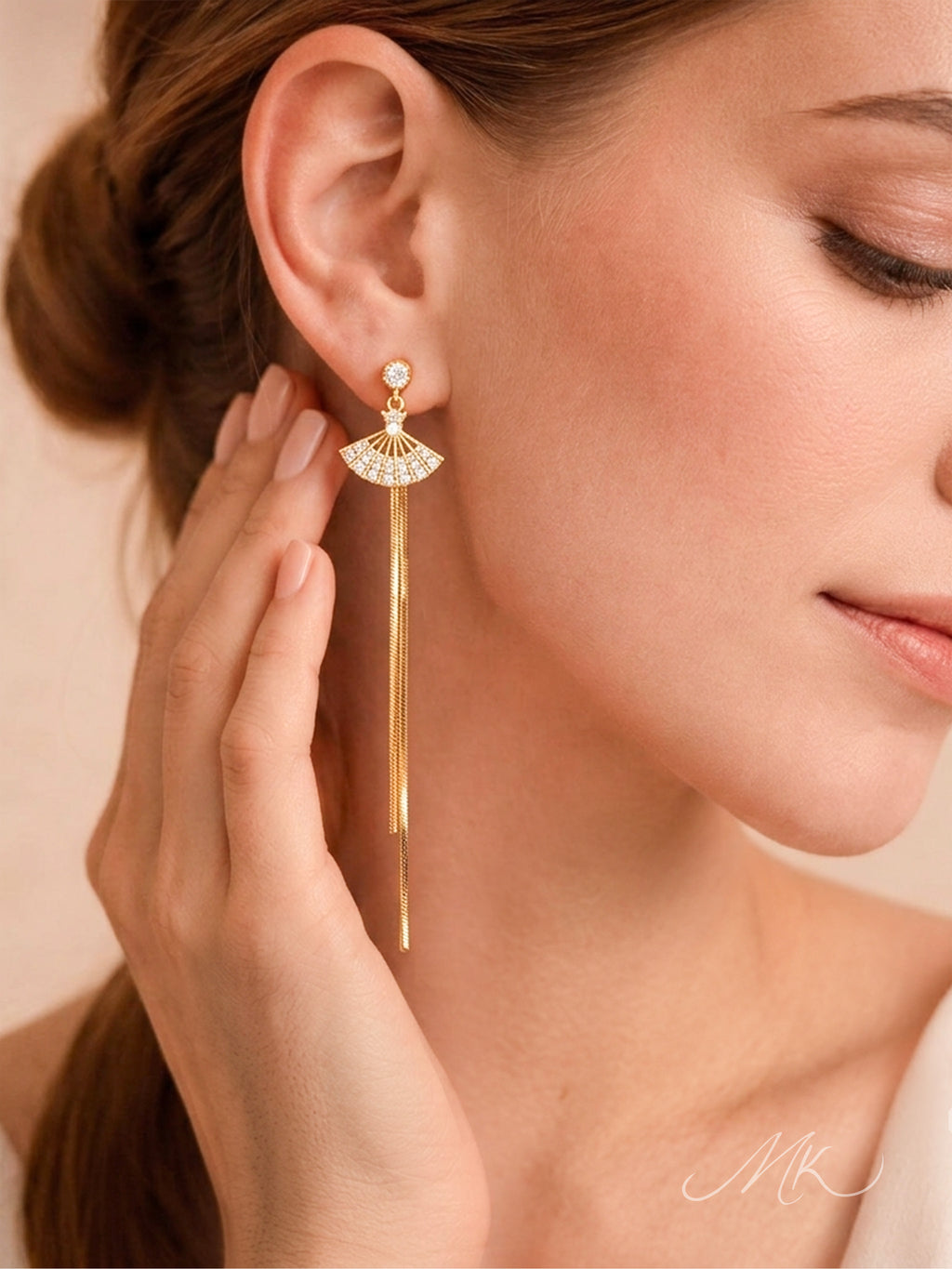 Korean Style Fan Earring