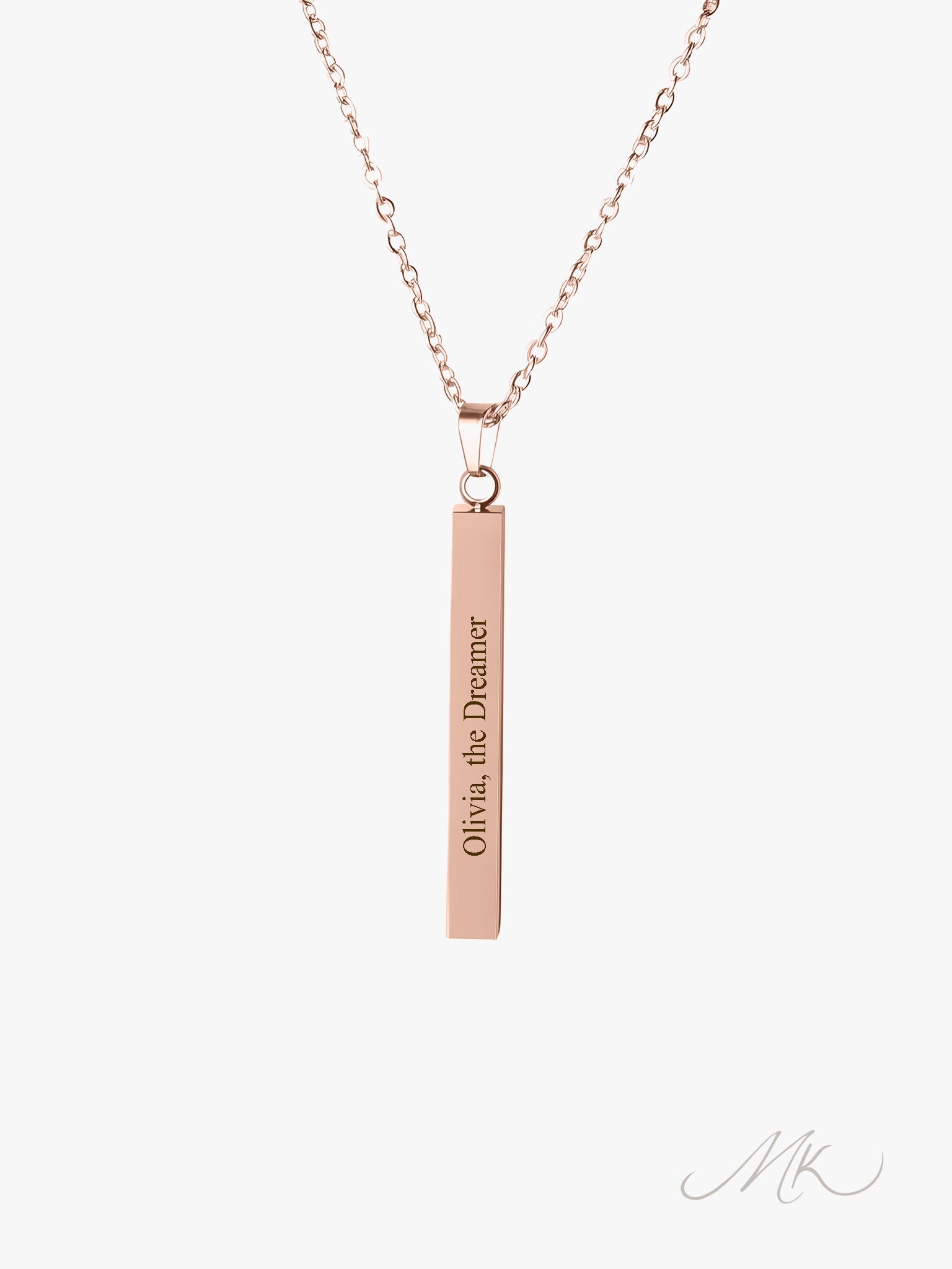 Modern Bar II Necklace [ENGRAVABLE]