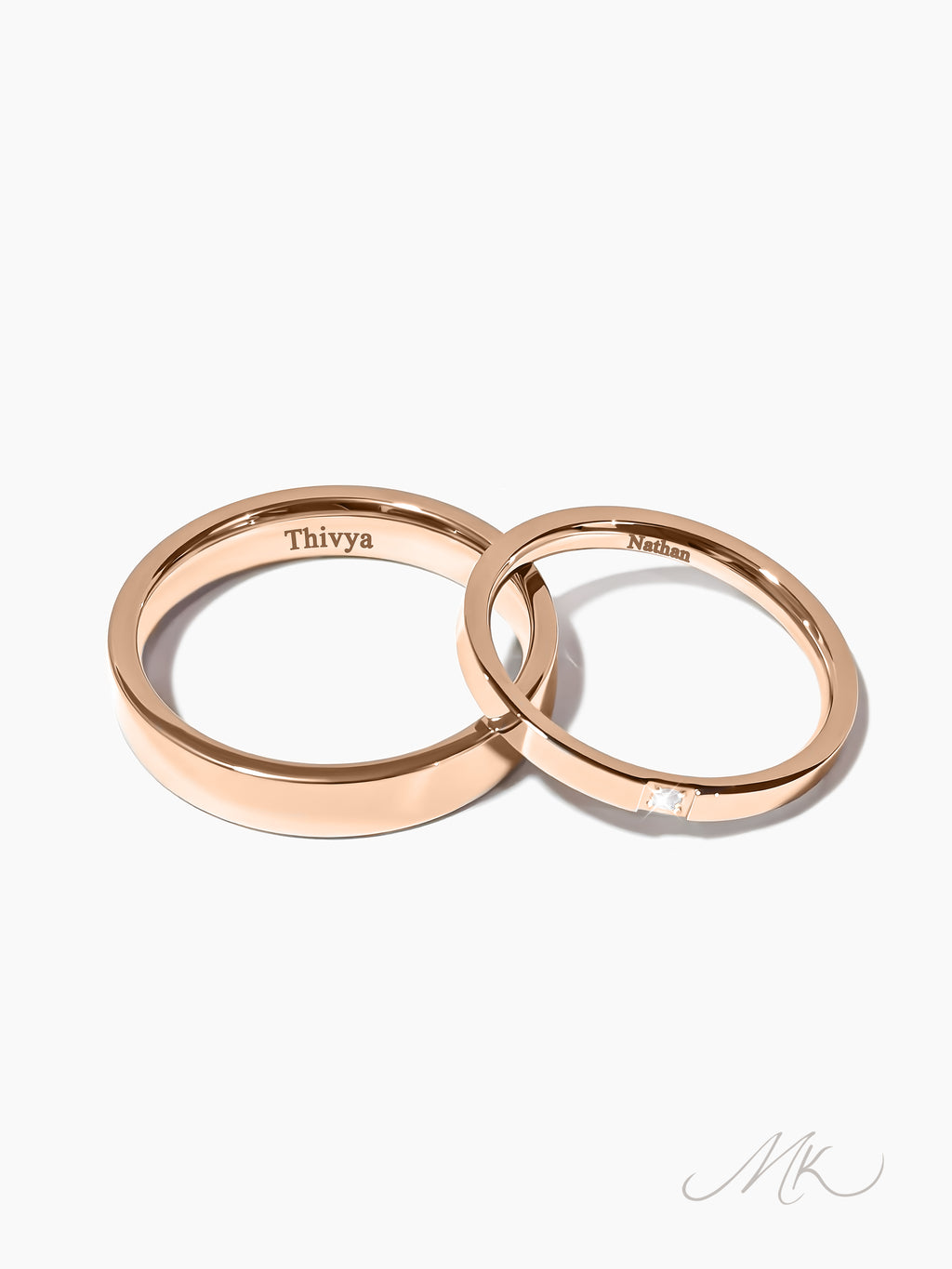 Simple Astral Couple Ring [ENGRAVABLE]