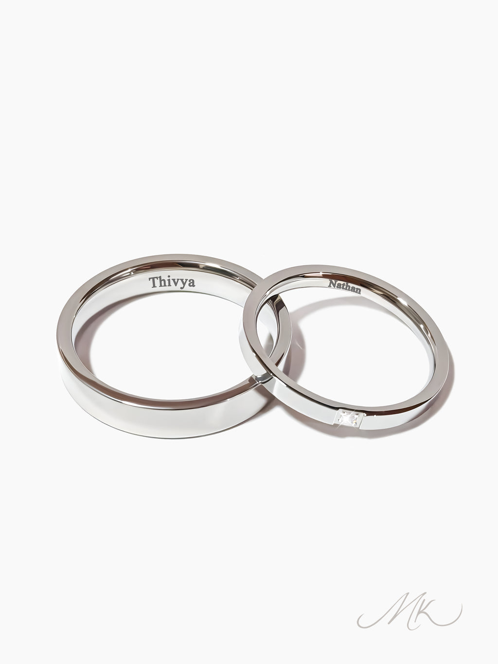 Simple Astral Couple Ring [ENGRAVABLE]