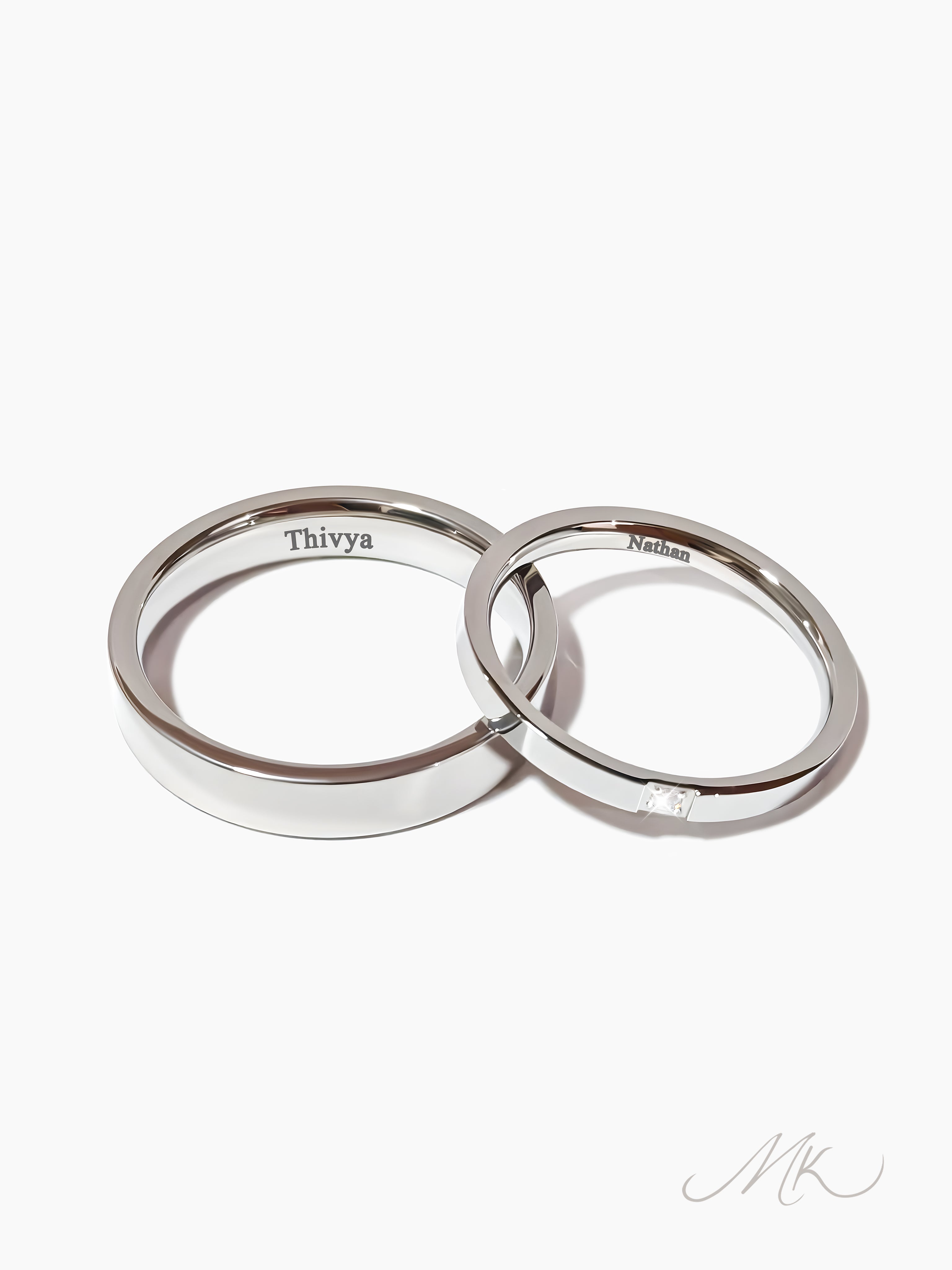 Simple Astral Couple Ring [ENGRAVABLE]