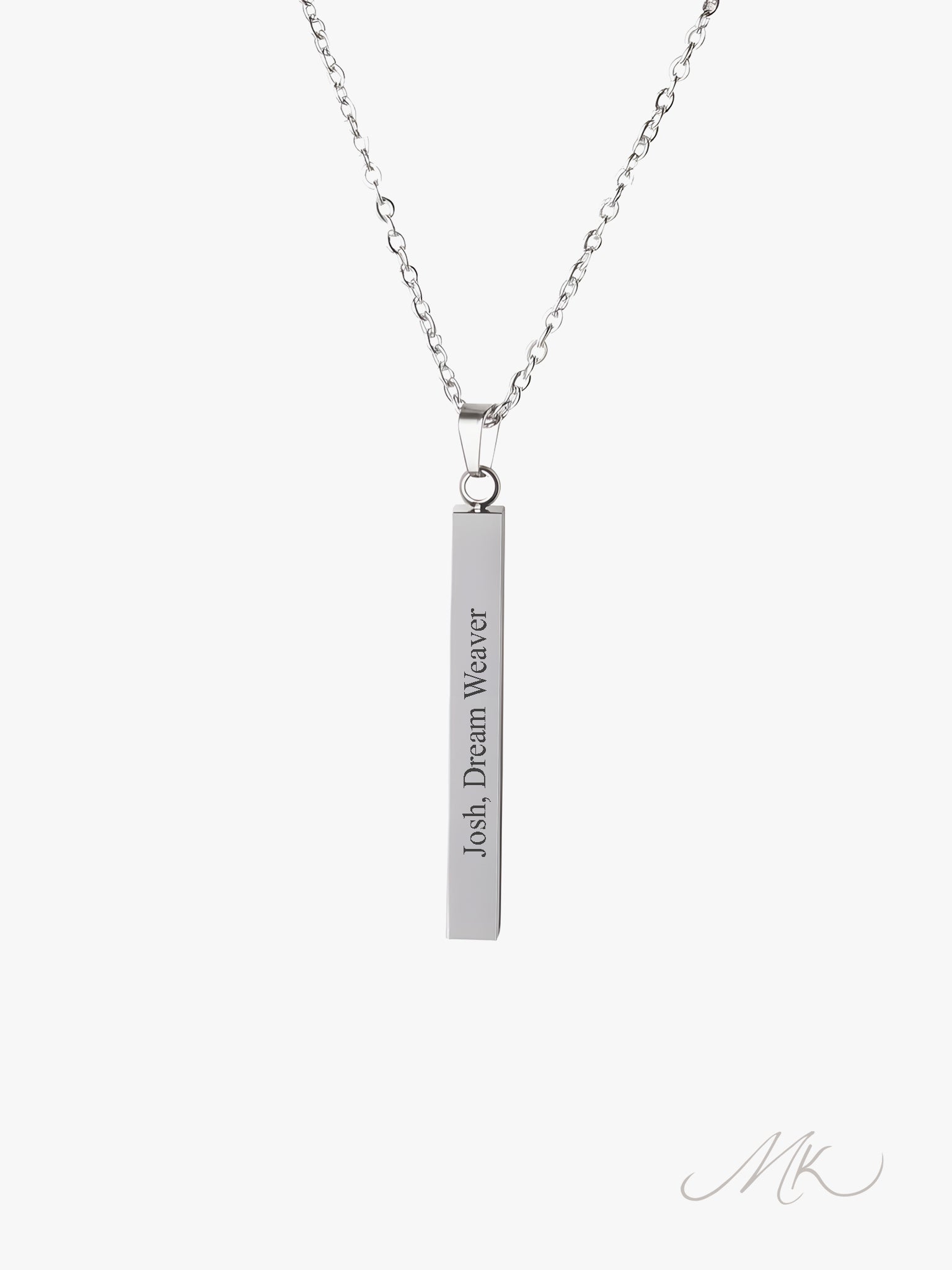 Modern Bar II Necklace [ENGRAVABLE]