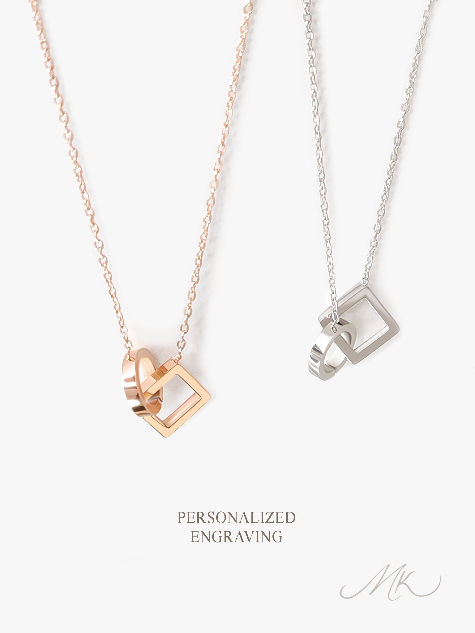 Charmed Angles Necklace [ENGRAVABLE]