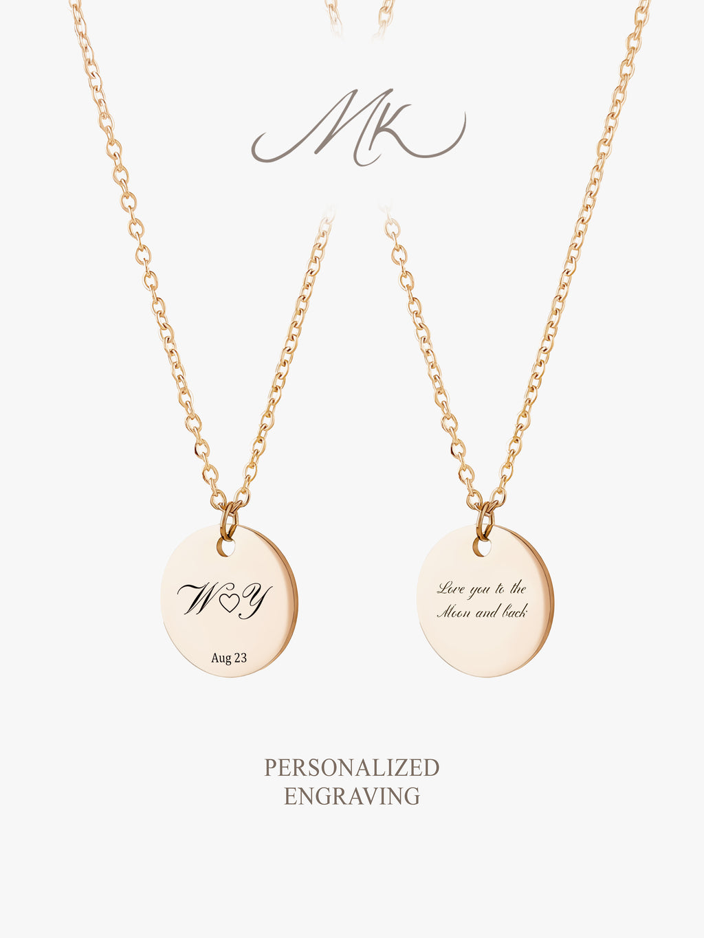 Pure Round Necklace [ENGRAVABLE]