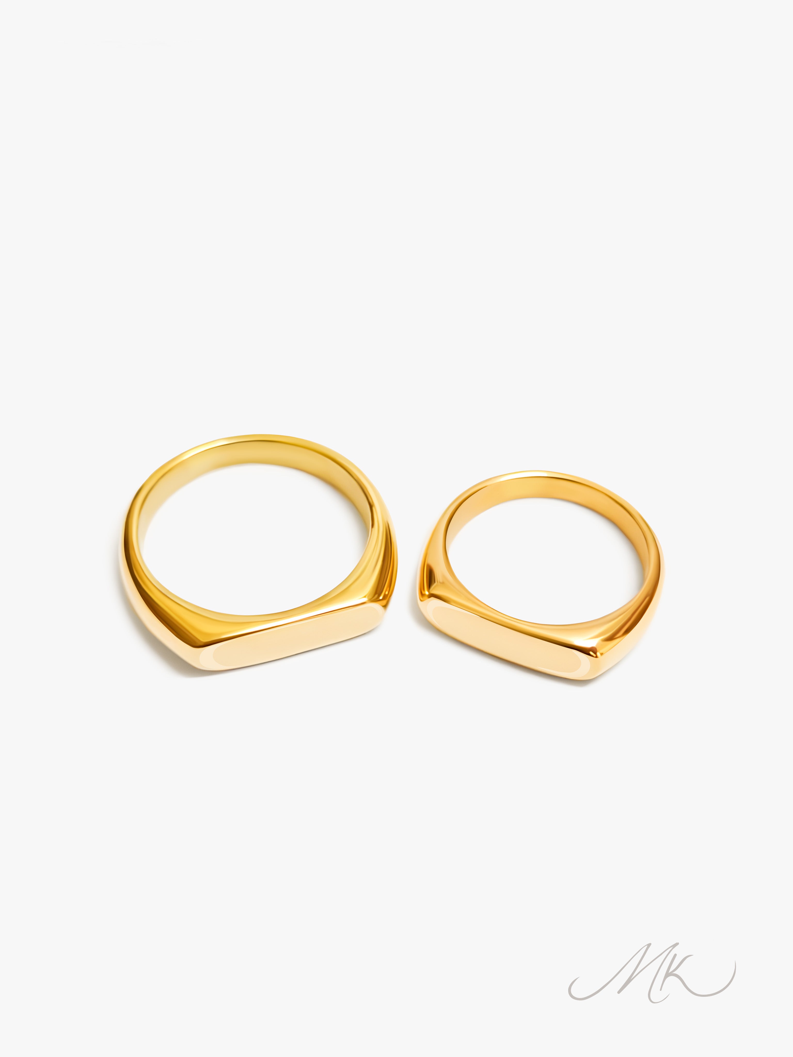 French Flat Top Ring [ENGRAVABLE]