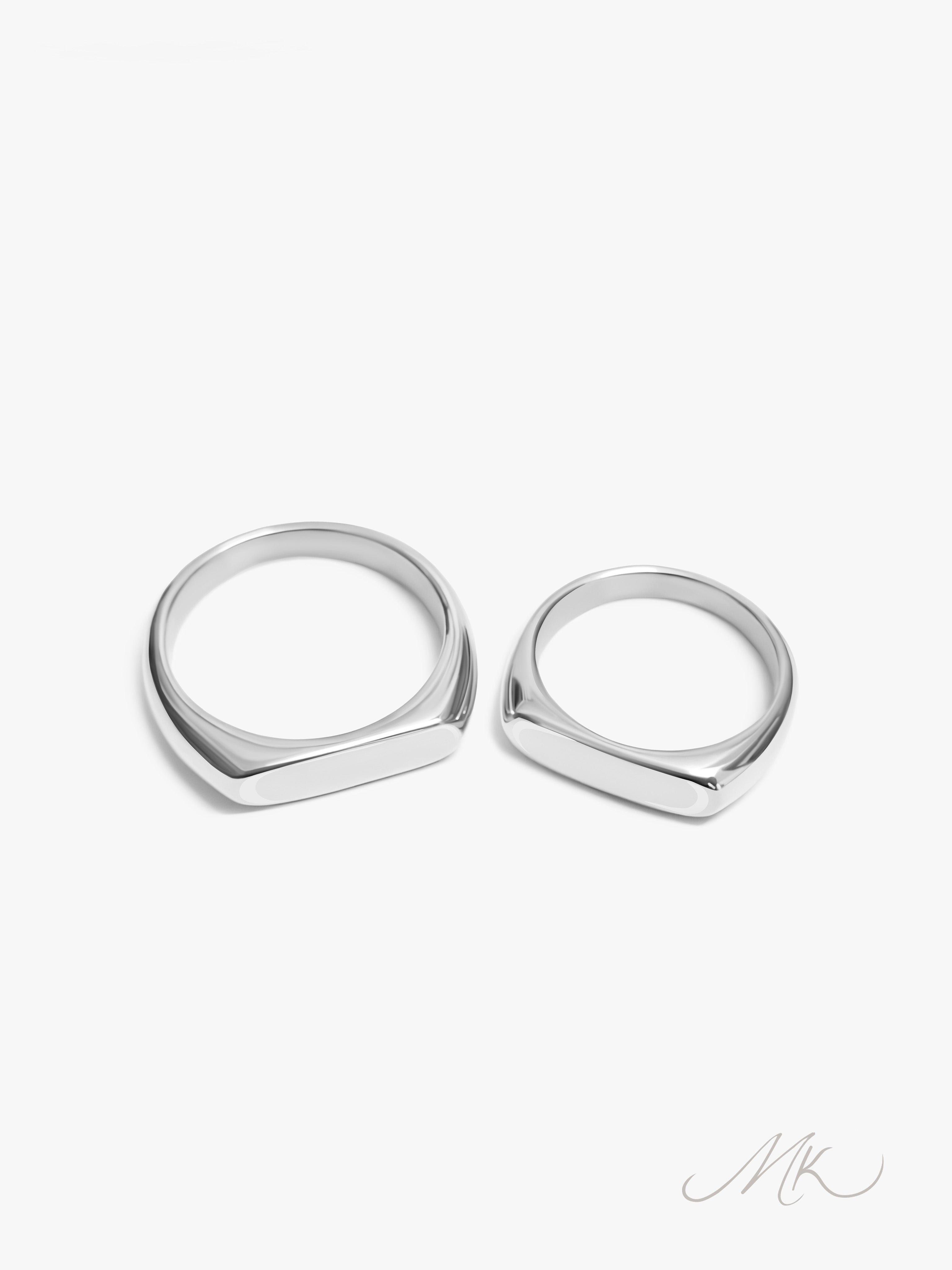 French Flat Top Ring [ENGRAVABLE]