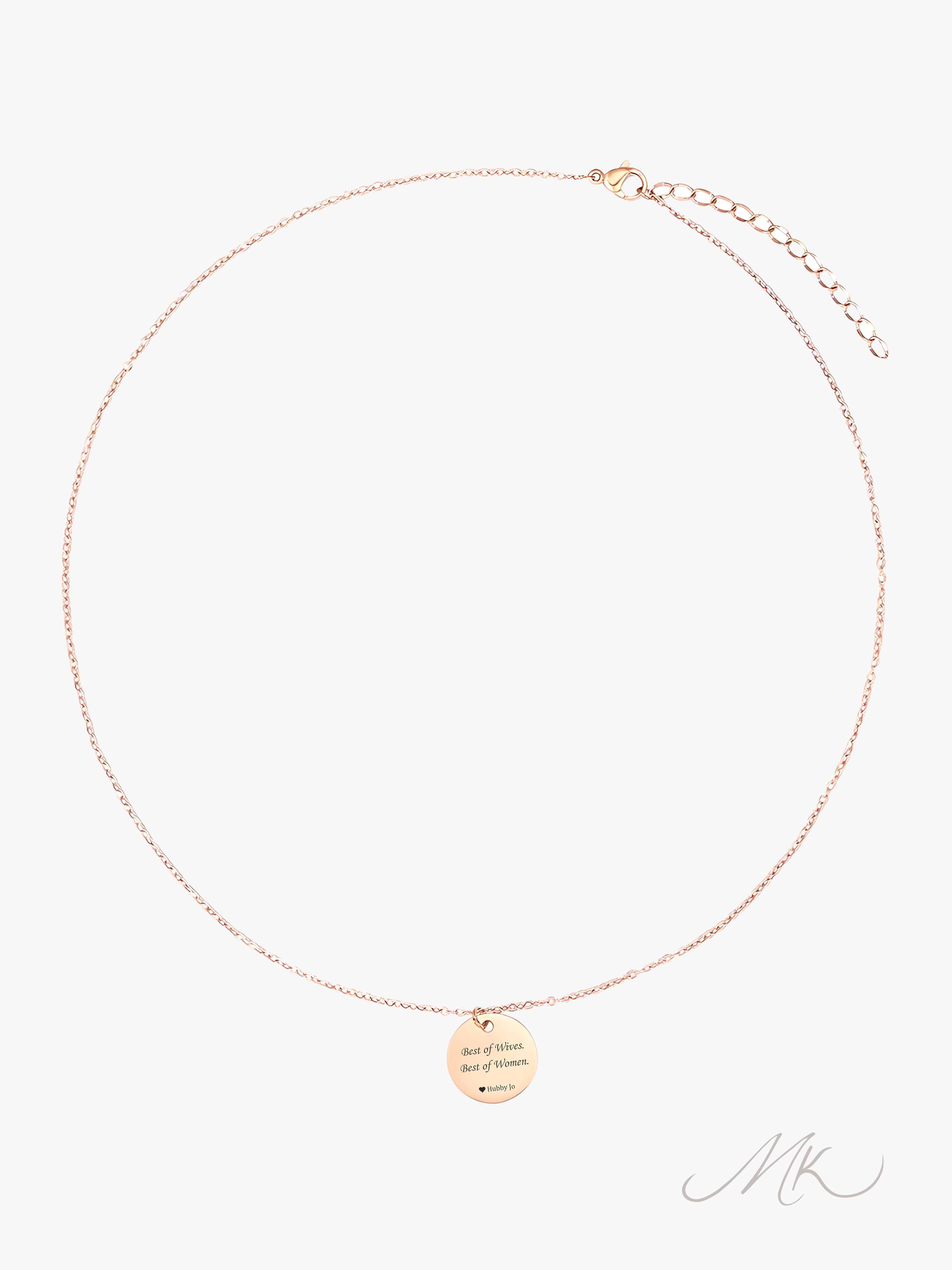 Pure Round Necklace [ENGRAVABLE]