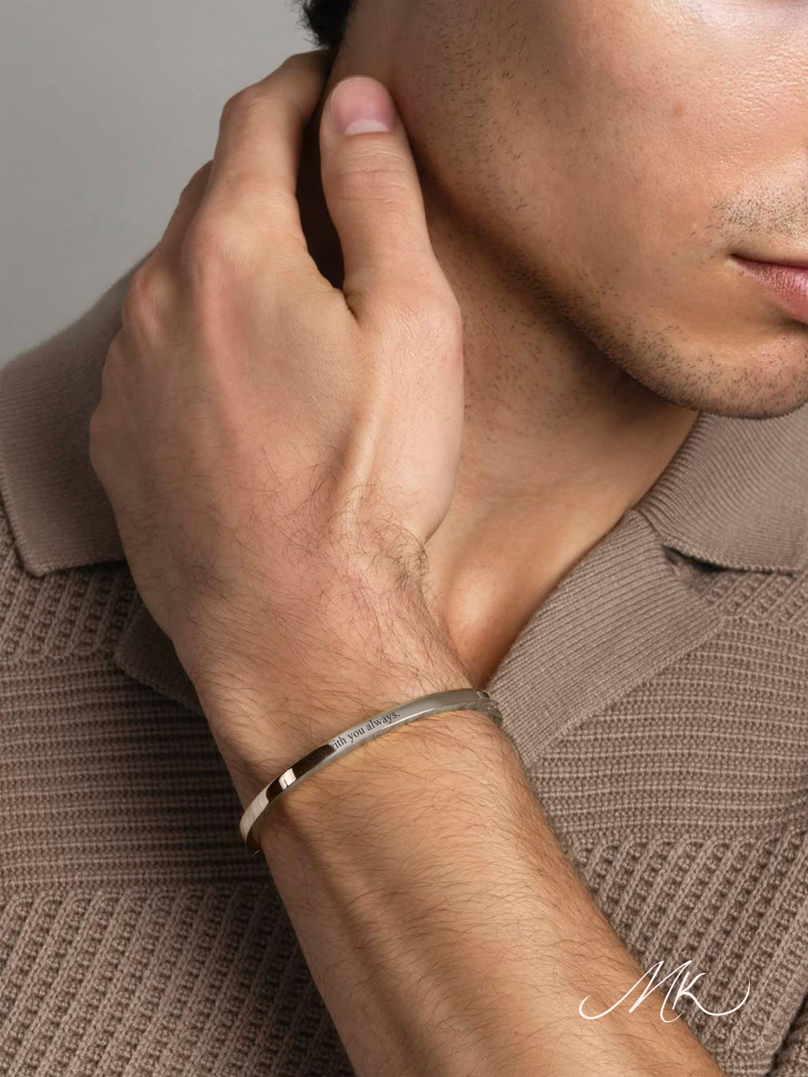 Korean Simplistic Bangle [ENGRAVABLE]