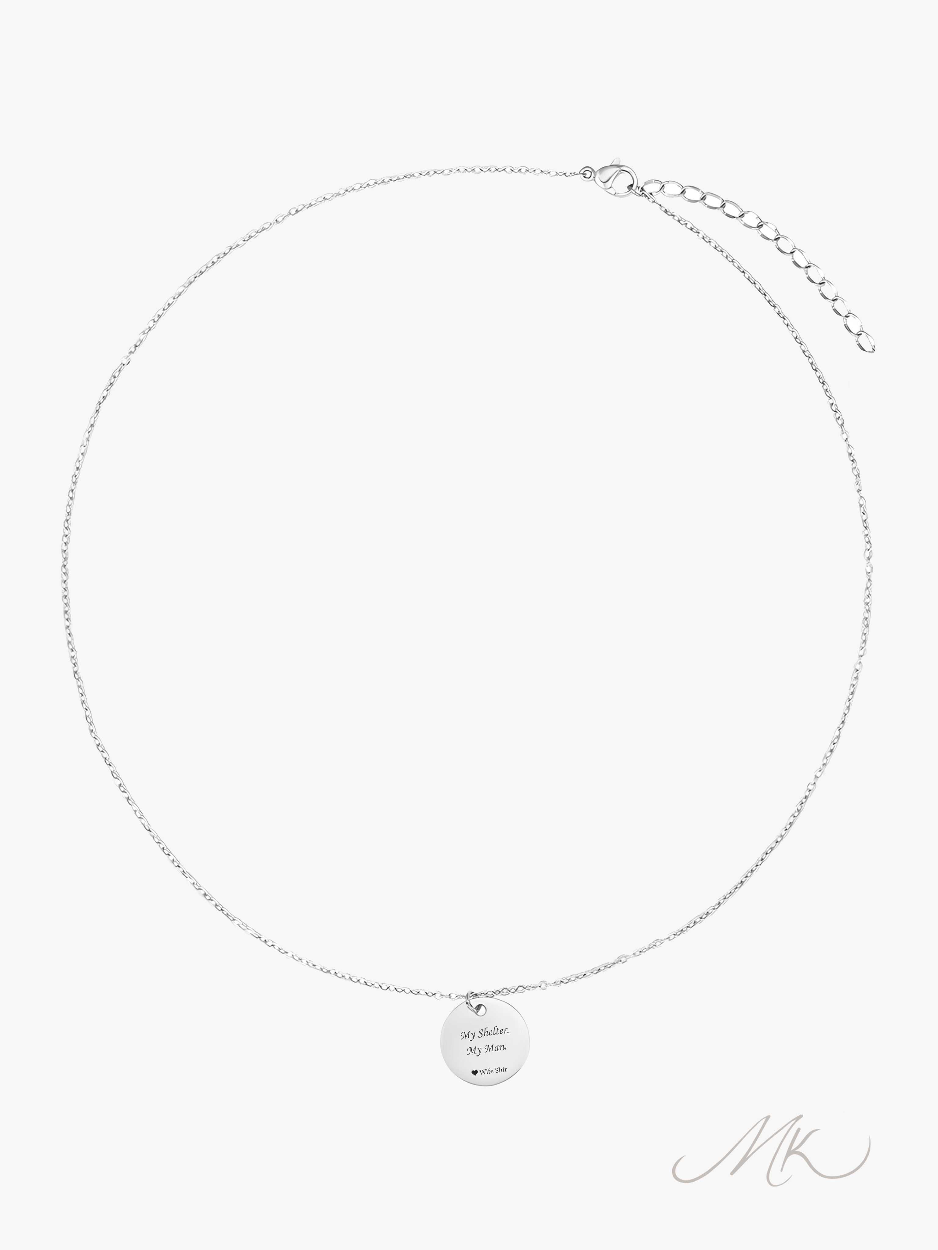 Pure Round Necklace [ENGRAVABLE]