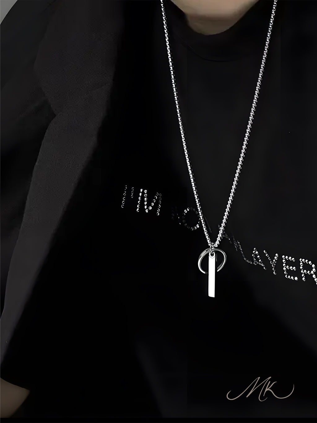 Circle Bar Necklace [ENGRAVABLE]