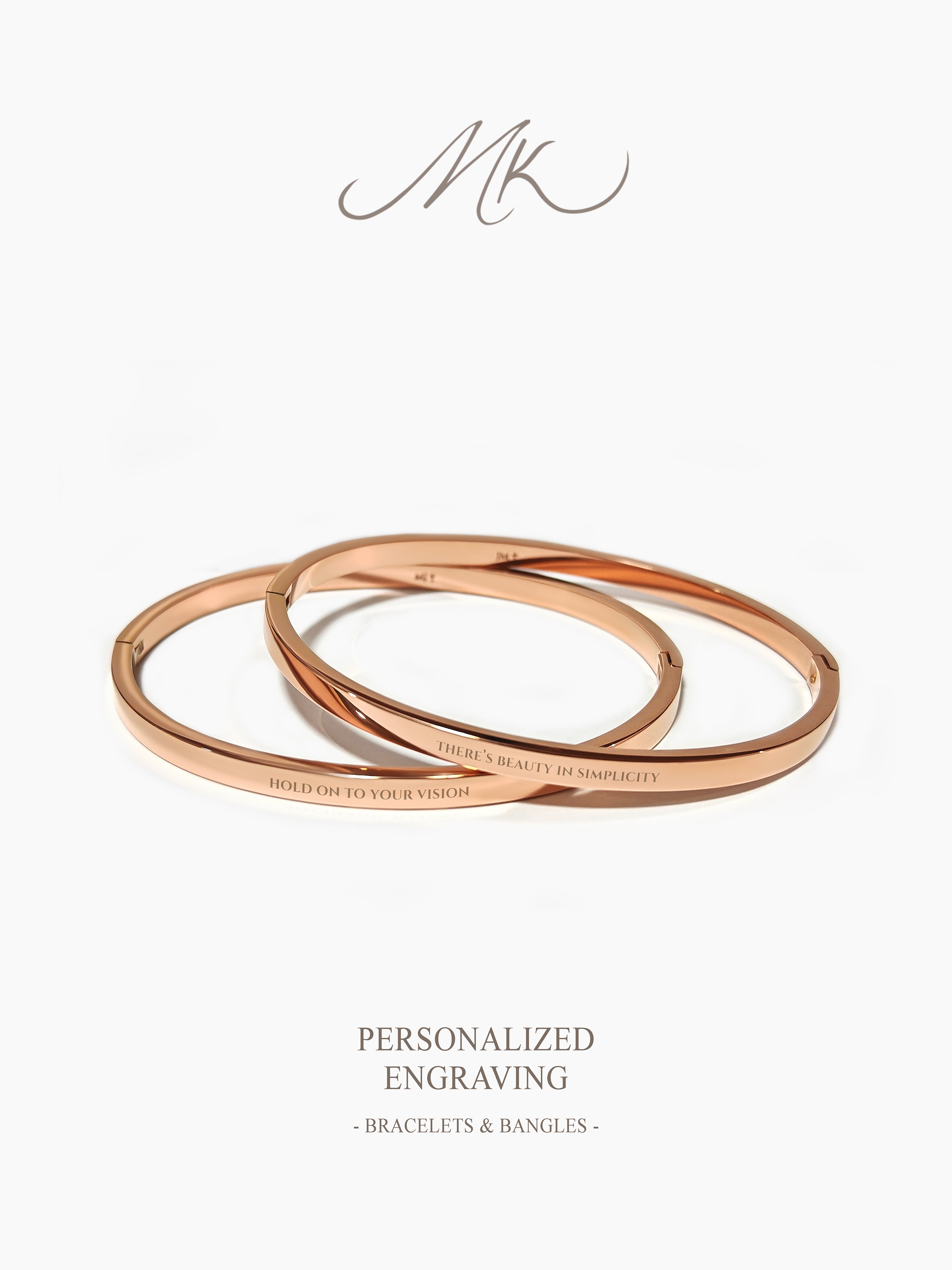 Korean Simplistic Bangle [ENGRAVABLE]