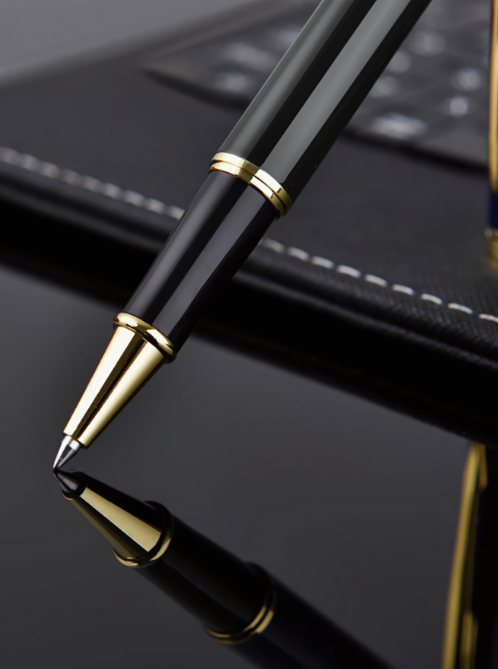 Black Chrome Signature Ballpoint Pen [ENGRAVABLE]