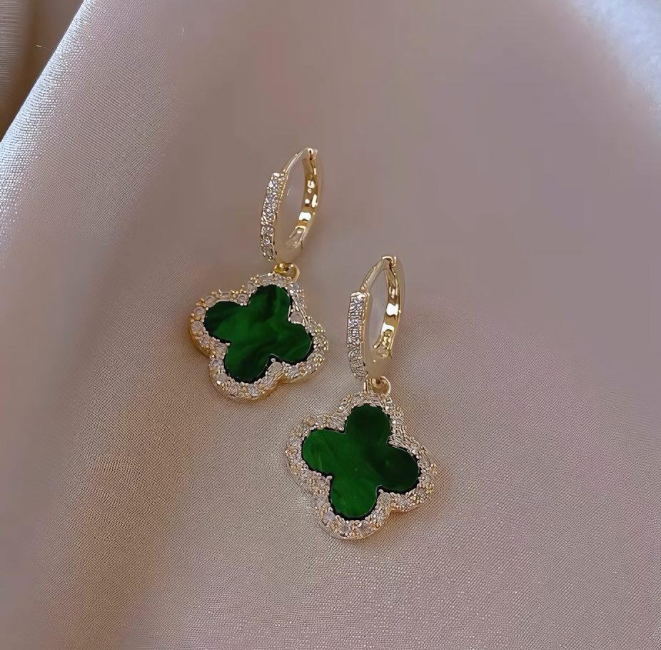 Clover Lux Earring (green/red/black)